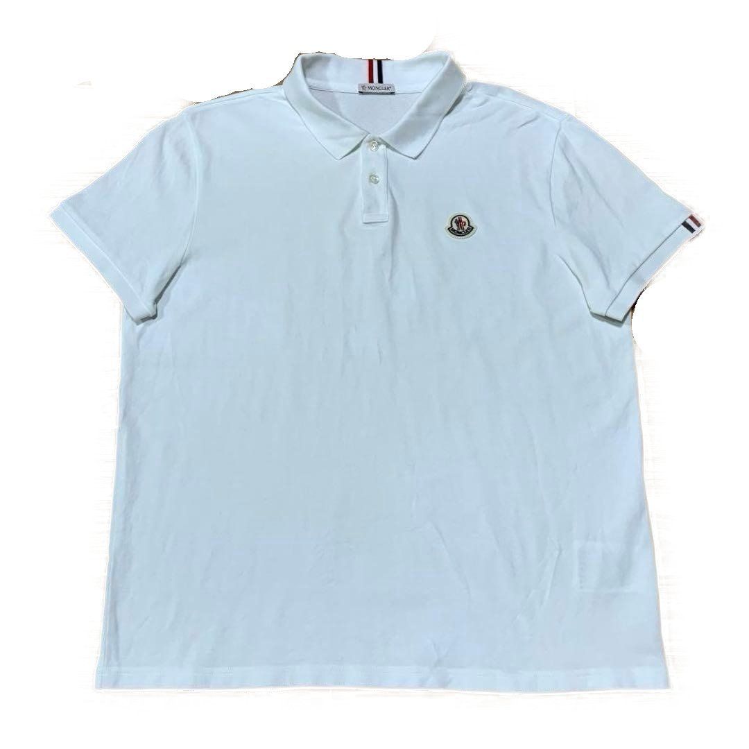 モンクレール トリコ シンプル XL 白 ポロシャツ 5S15 - メルカリ