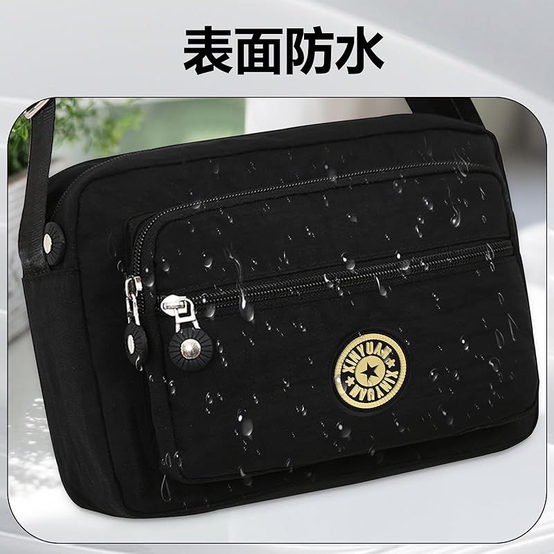 新品】 [Becanno] ナイロンショルダー財布、マルチポケットクロス 