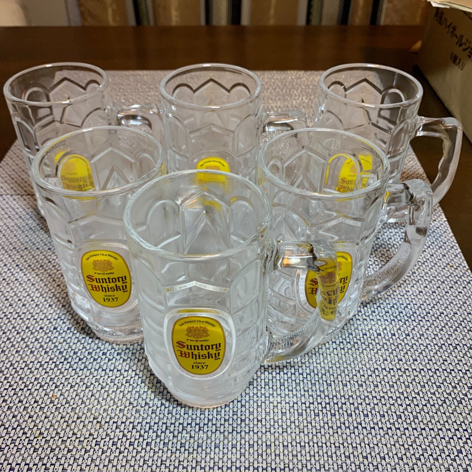 サントリー 角瓶ハイボールジョッキグラス380ml 取って付き 6個入り 