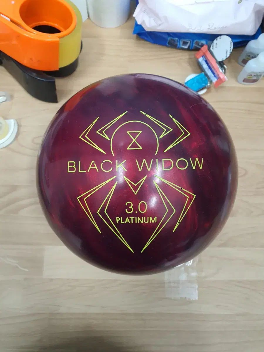 中古ボーリングボール 15p black widow（ブラックウィドウ） 3 0