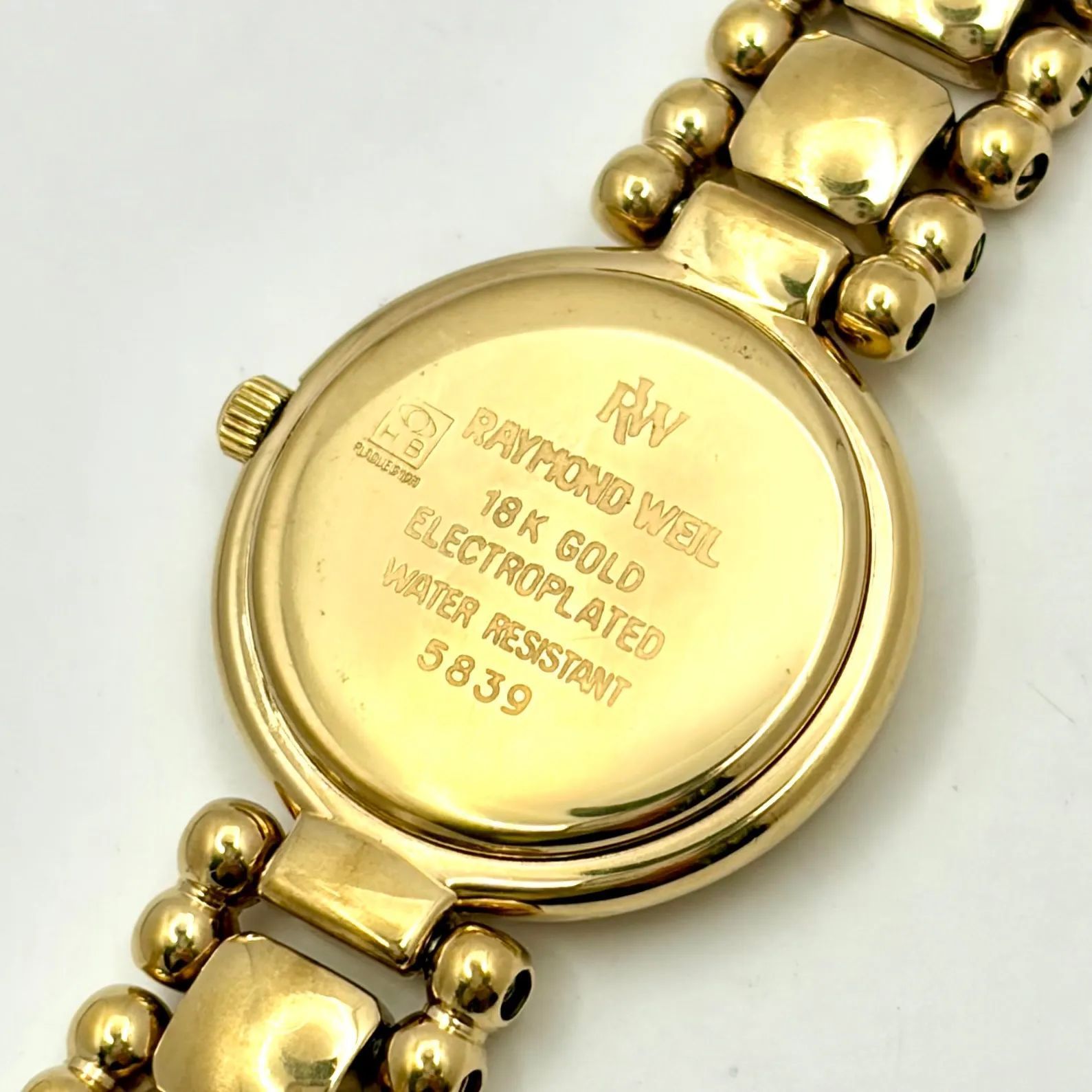 新品電池】RAYMOND WEIL レイモンドウィル 18K ラインストーン