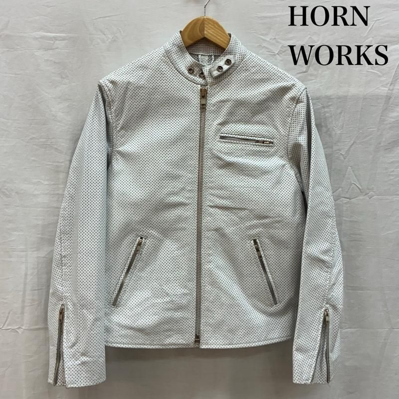 Horn 本革 Works シングルライダースジャケット USタイプ メンズ