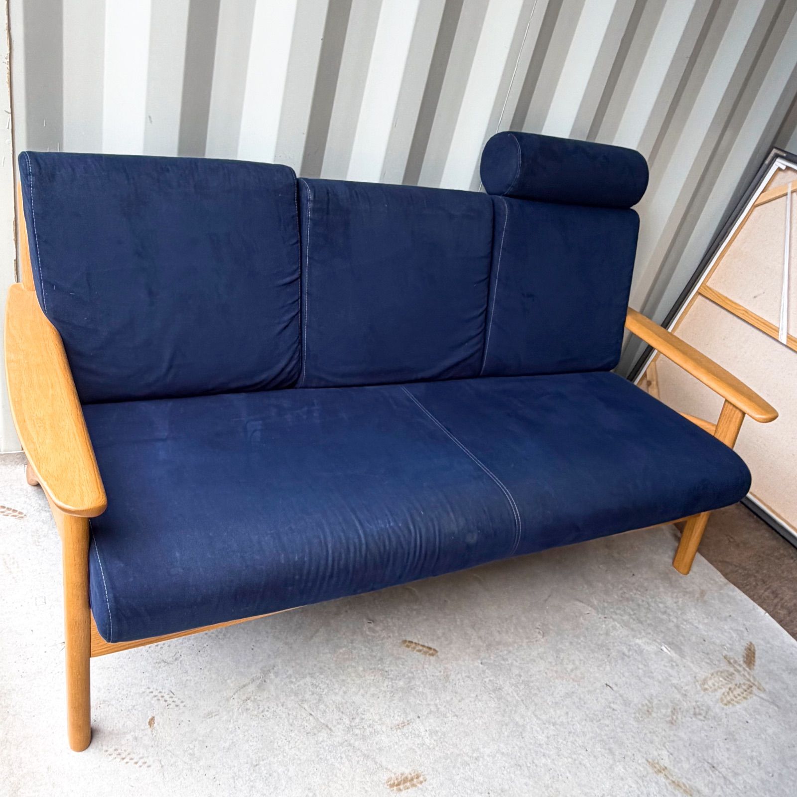 取付無料！浜本工芸 北欧風天然木おしゃれインテリアネイビー