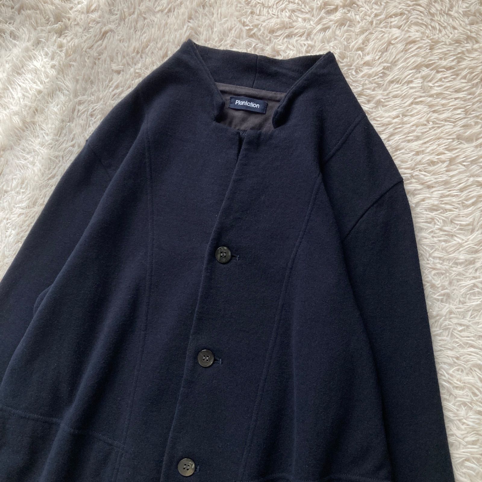 Plantation」 ジャケット M size ネイビー レディース 美品 Plantation 