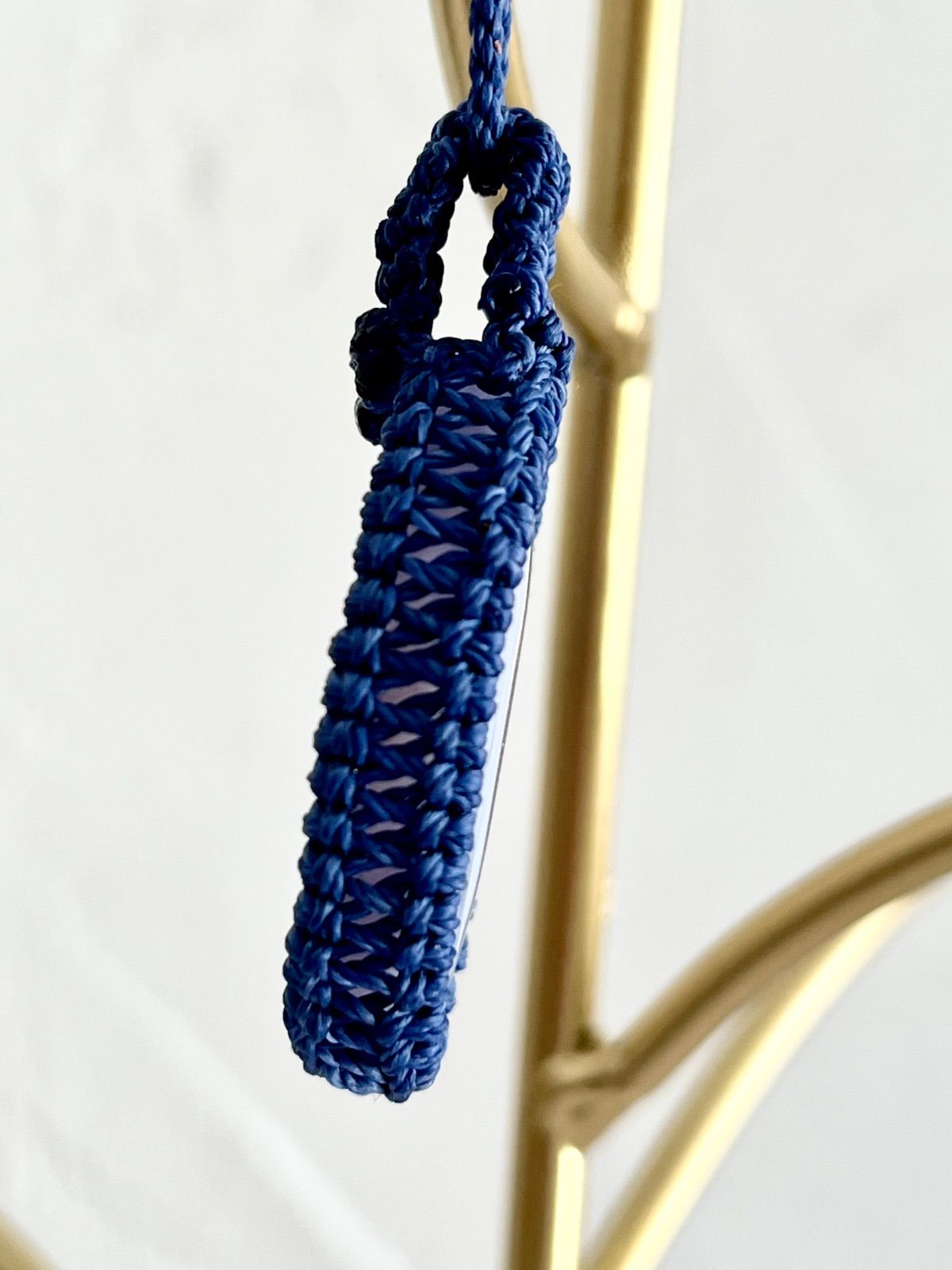 愛を伝える石】ブルーレースアゲート ナミビア産 マクラメ編み