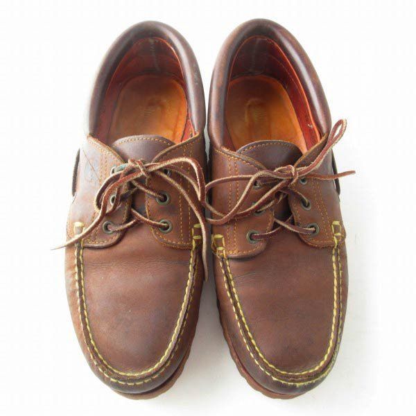 USA製 Timberland ティンバーランド 3EYE モカシン 10W 幅広28cm 茶系 