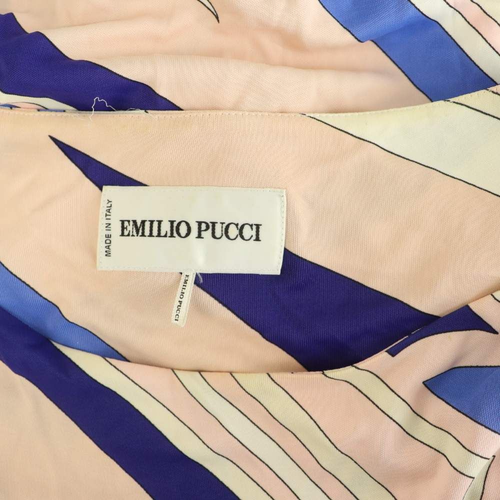 エミリオプッチ EMILIO PUCCI 総柄ワンピース 膝丈 ベルト付