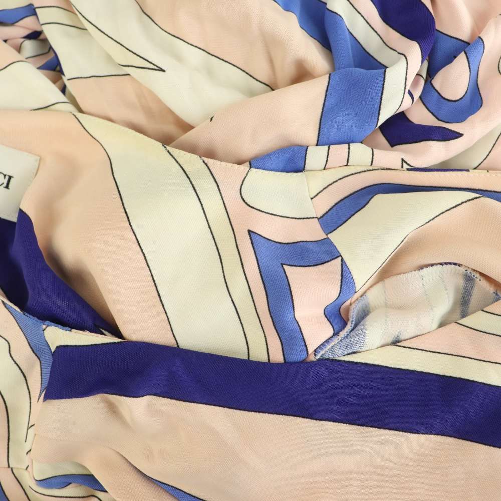 エミリオプッチ EMILIO PUCCI 総柄ワンピース 膝丈 ベルト付