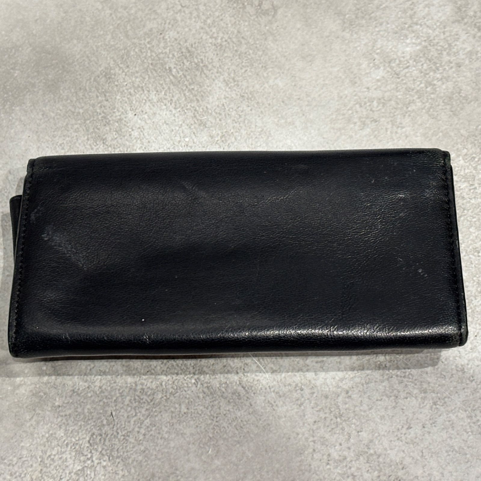 Chloé クロエ リボンモチーフ 長財布 レザー ブラック Black ゴールド 
