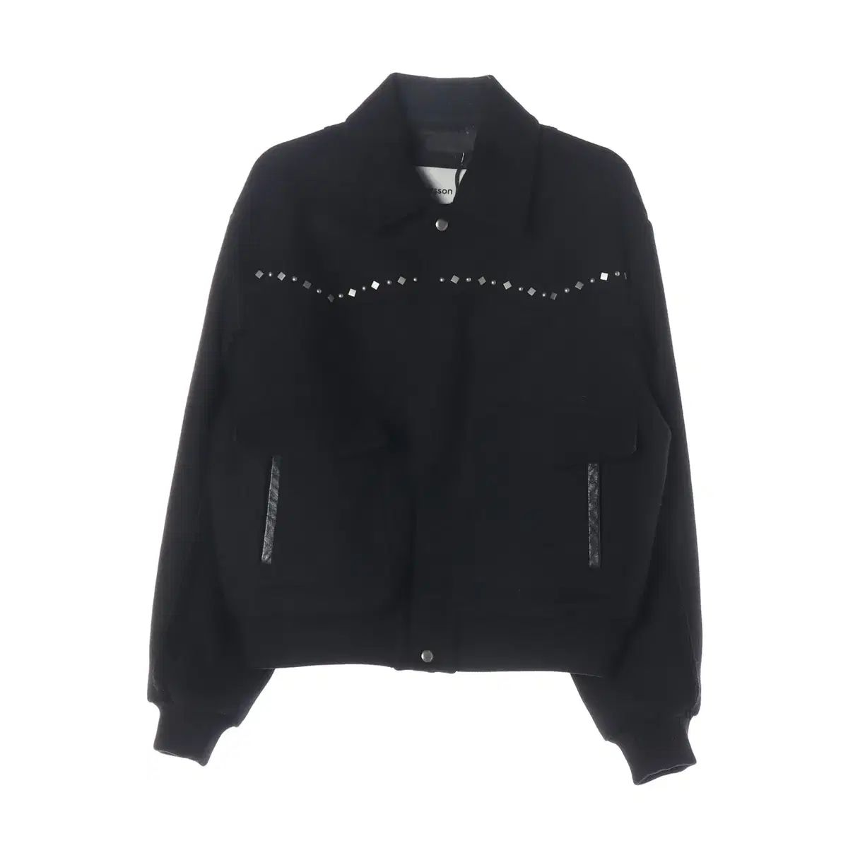 エルムード BALLY ウール ストライプ ジャケット ダークネイビー 46