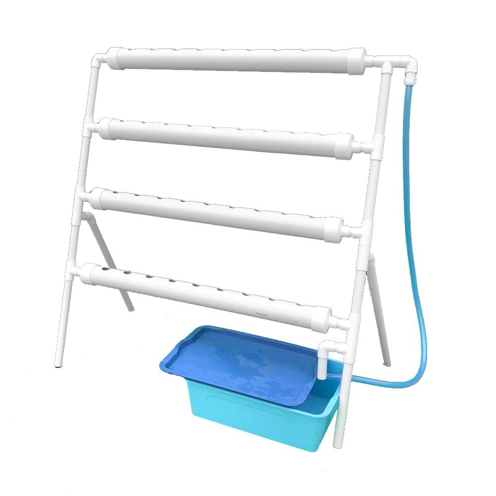 水耕栽培キット 室内水耕栽培 中型水耕栽セット 野菜栽培セット タイマー/自動施肥/給水 循環式ポンプ LEDライトで栽培可能 家庭菜園 ベランダ 日本語説明書付き(片面4チューブ 36 穴)so