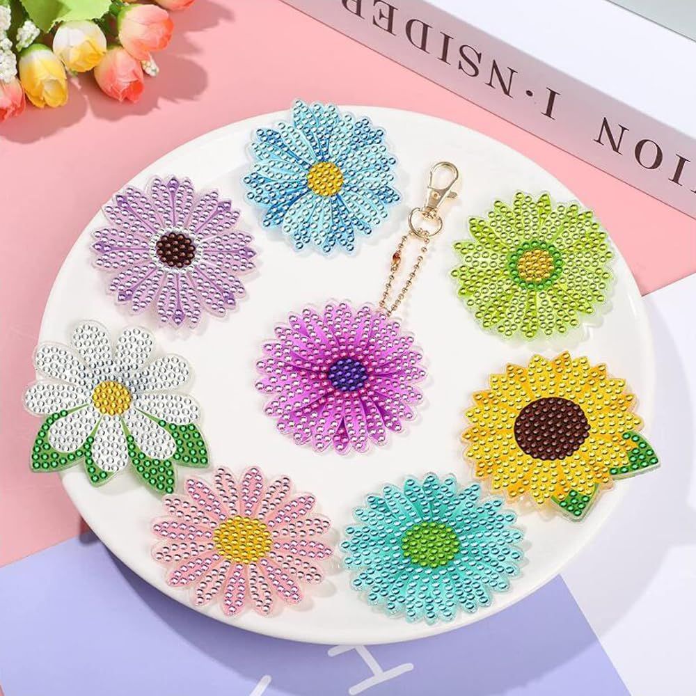 在庫セール】GOODCHI 雛菊 ダイヤモンドアート キーホルダー 両面全