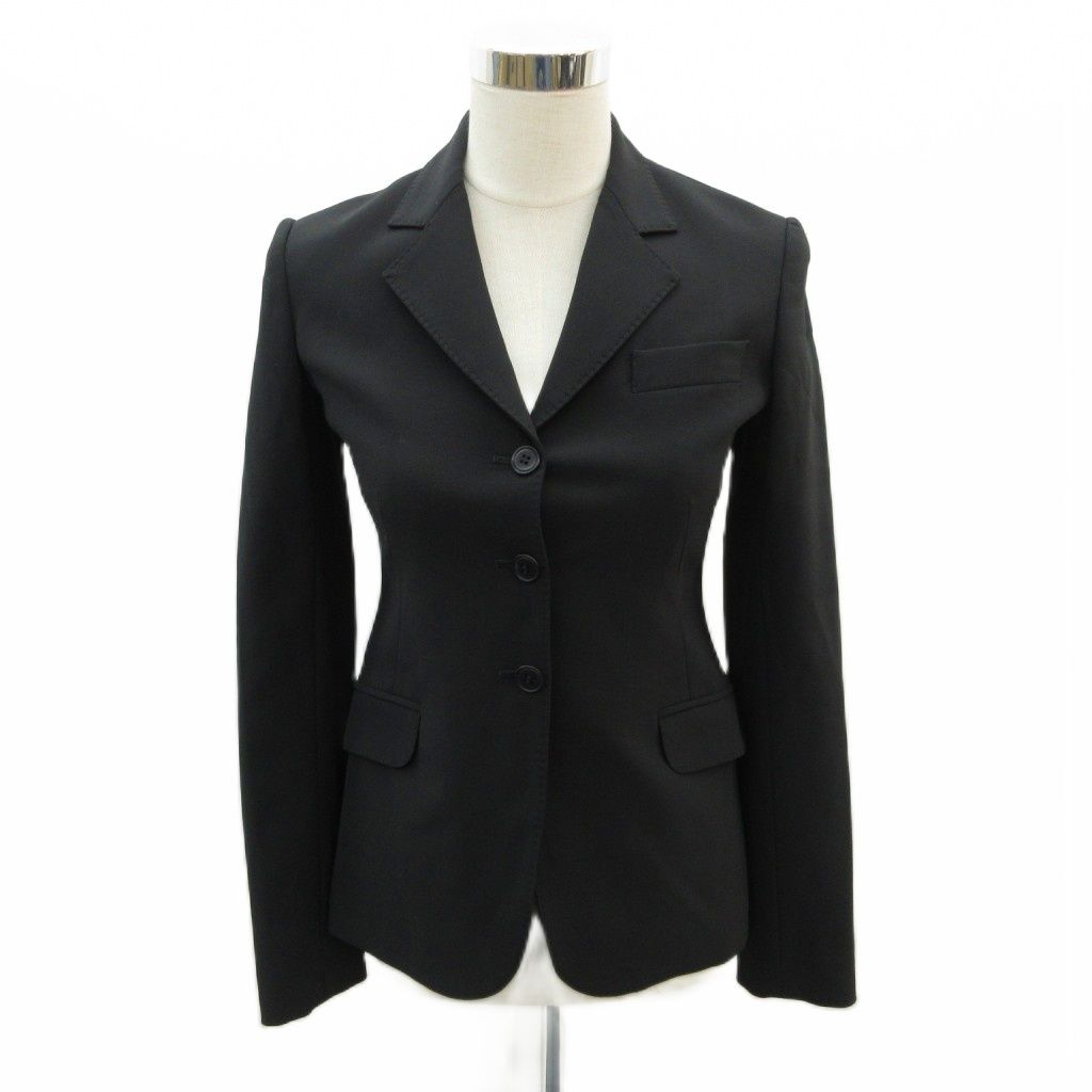 セオリー Theory スーツ テーラードジャケット 2 黒 ブラック 無地