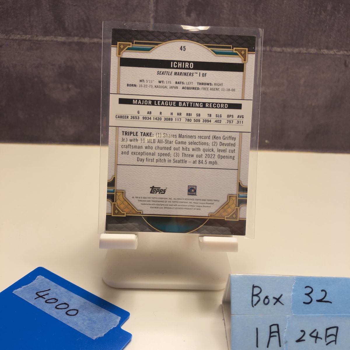 2022 Topps Ichiro Suzuki イチロー 106/125 シアトルマリナーズ