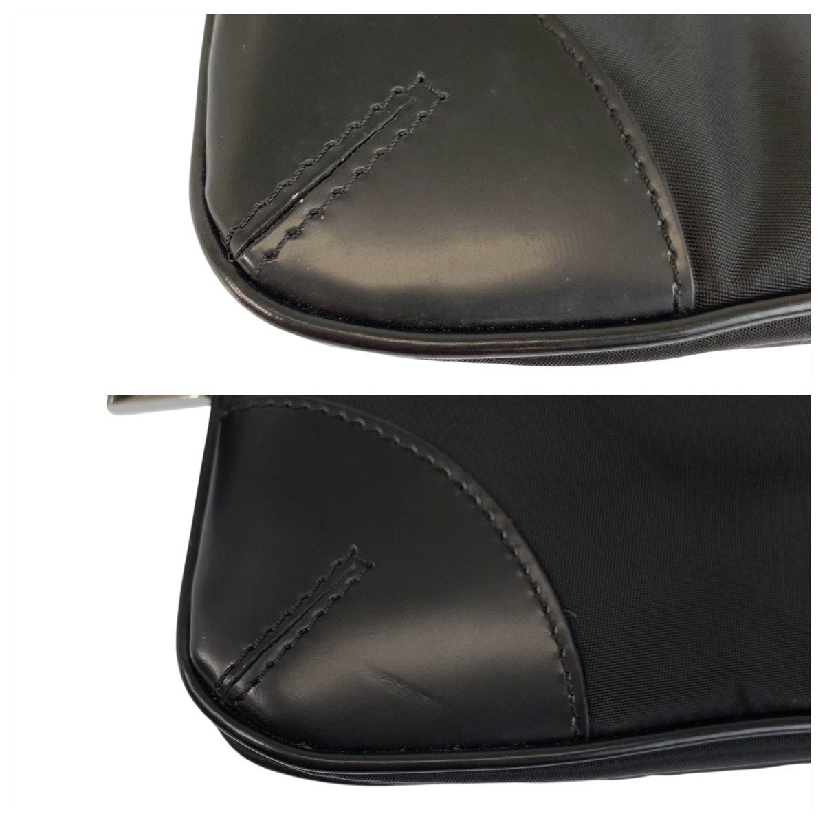 美品 プラダ テスート 三角ロゴプレート ブラック ナイロン/レザー