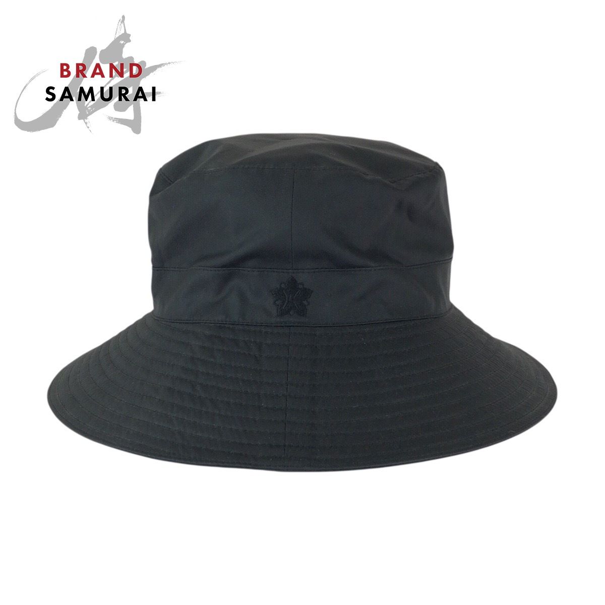 美品 HERMES エルメス ブラック 黒 シルク バケットハット 男女兼用