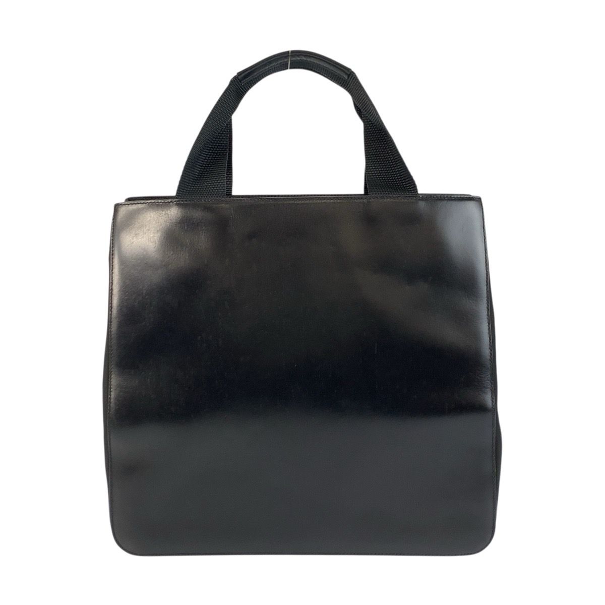 美品 PRADA プラダ テスート ブラック 黒 シルバー金具 レザー