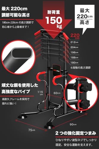 PYKES PEAK (パイクスピーク) ぶら下がり健康器 懸垂マシン 懸垂バー