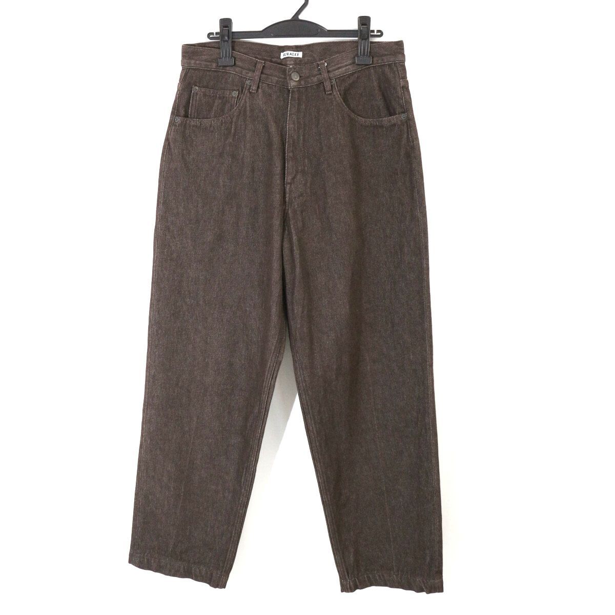 AURALEE オーラリー 21AW HARD TWIST DENIM WIDE PANTS ハードツイスト 