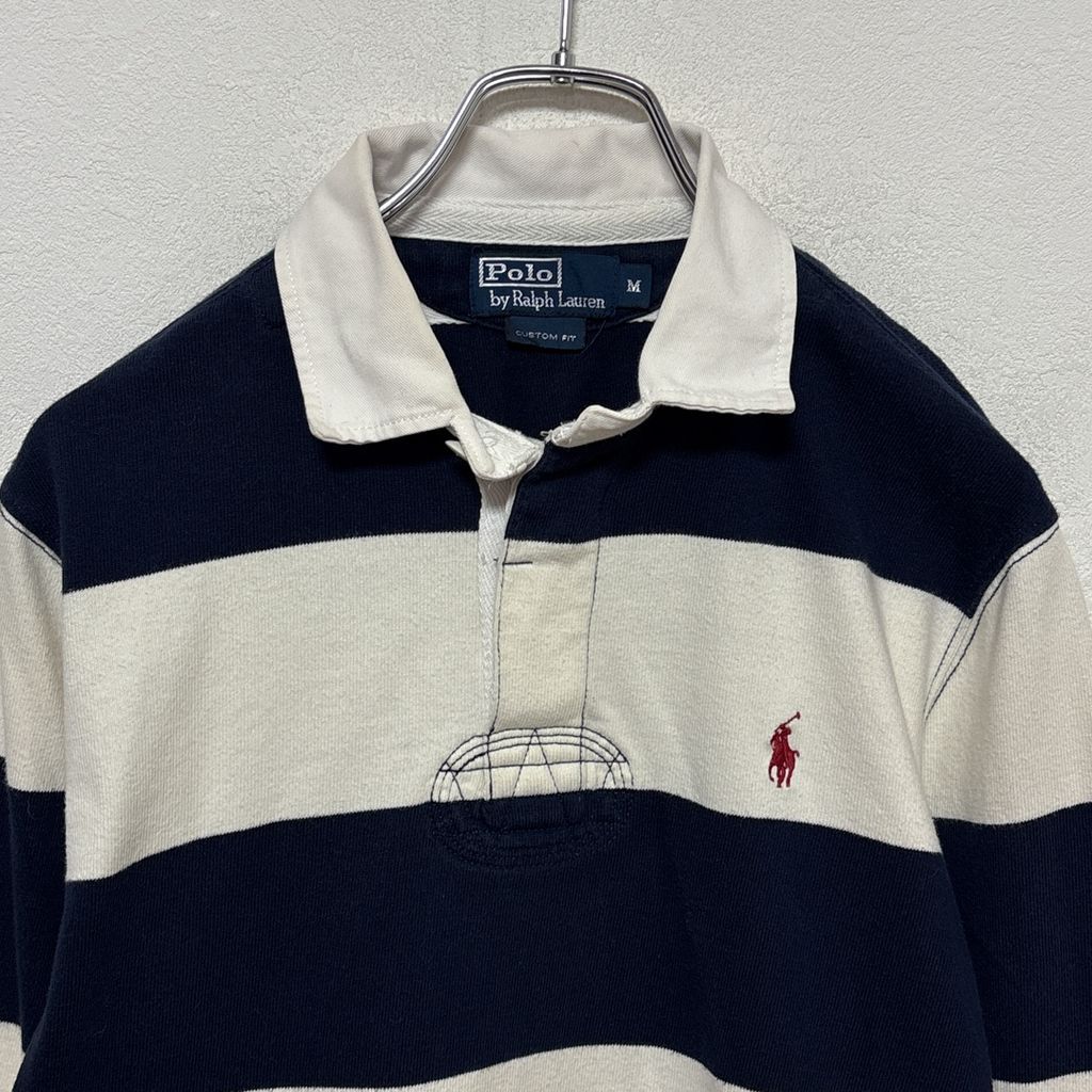 Polo by Ralph Lauren】 90s Pony Logo Rugby Shirt Stripe ポニーロゴ
