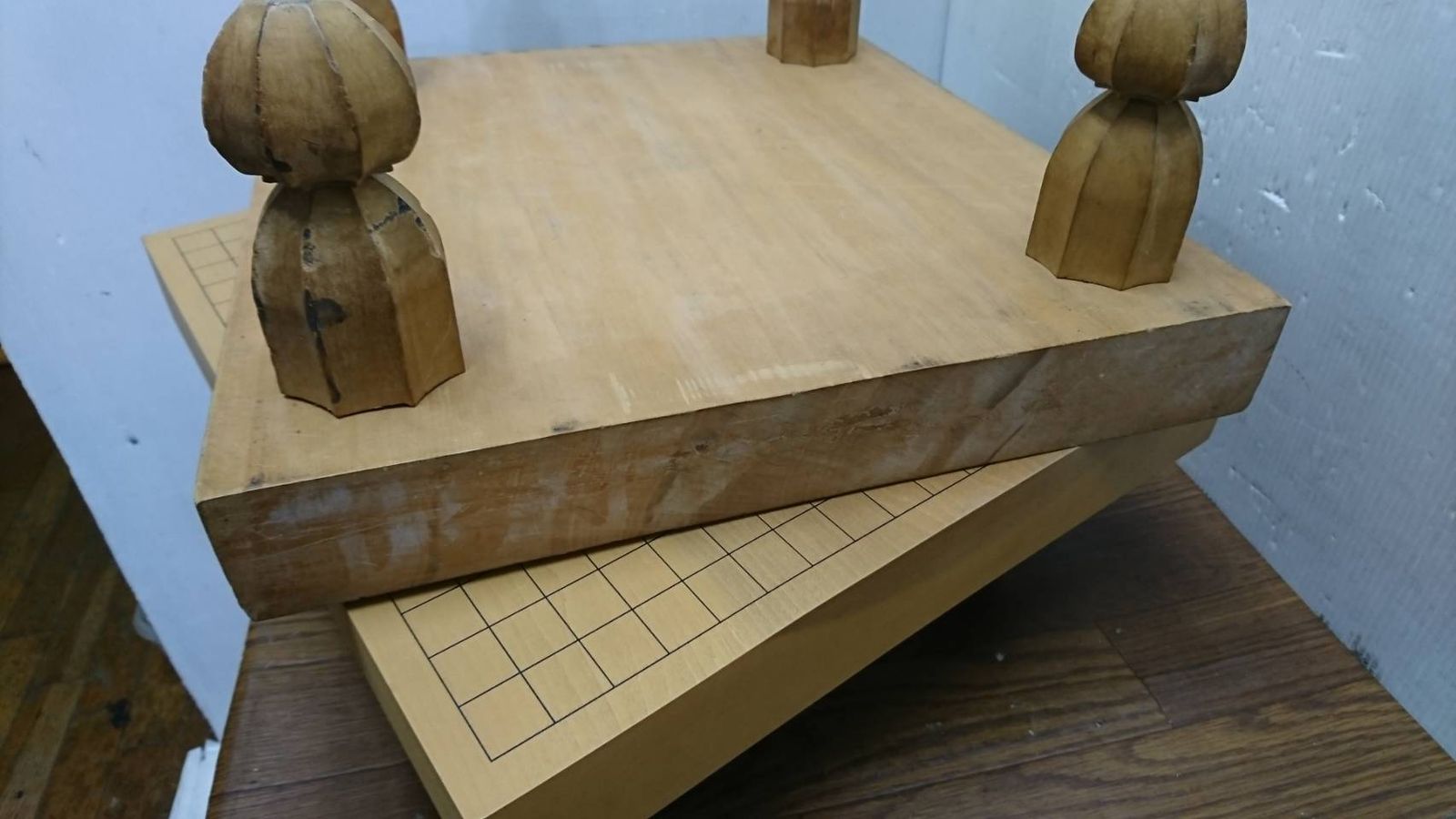 た58441 碁盤2点董/囲碁/将棋/碁笥/碁石/カヤ/榧 - メルカリ