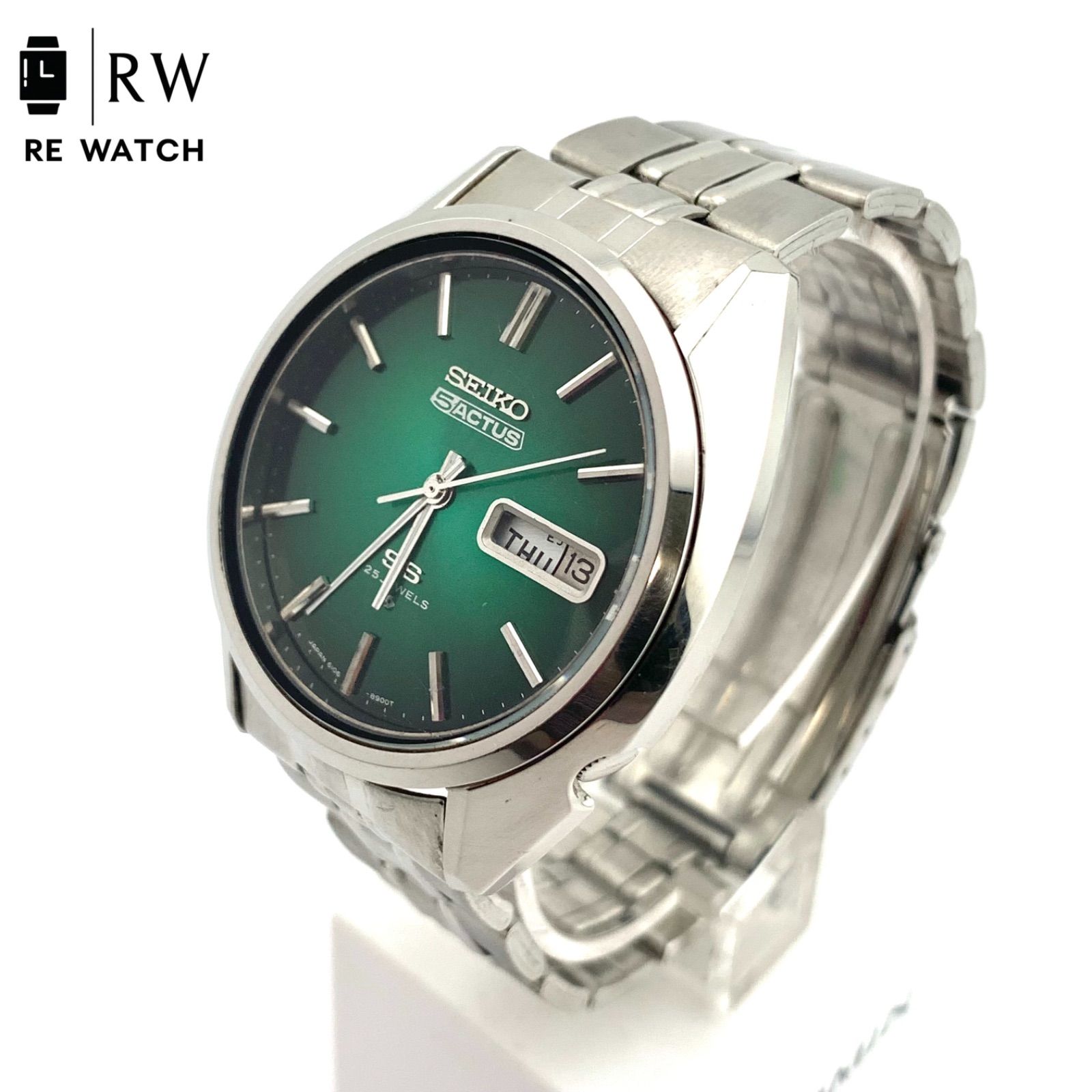 ジャンク】SEIKO SS actus 6106-8660 自動巻き時計 グリーン - メルカリ