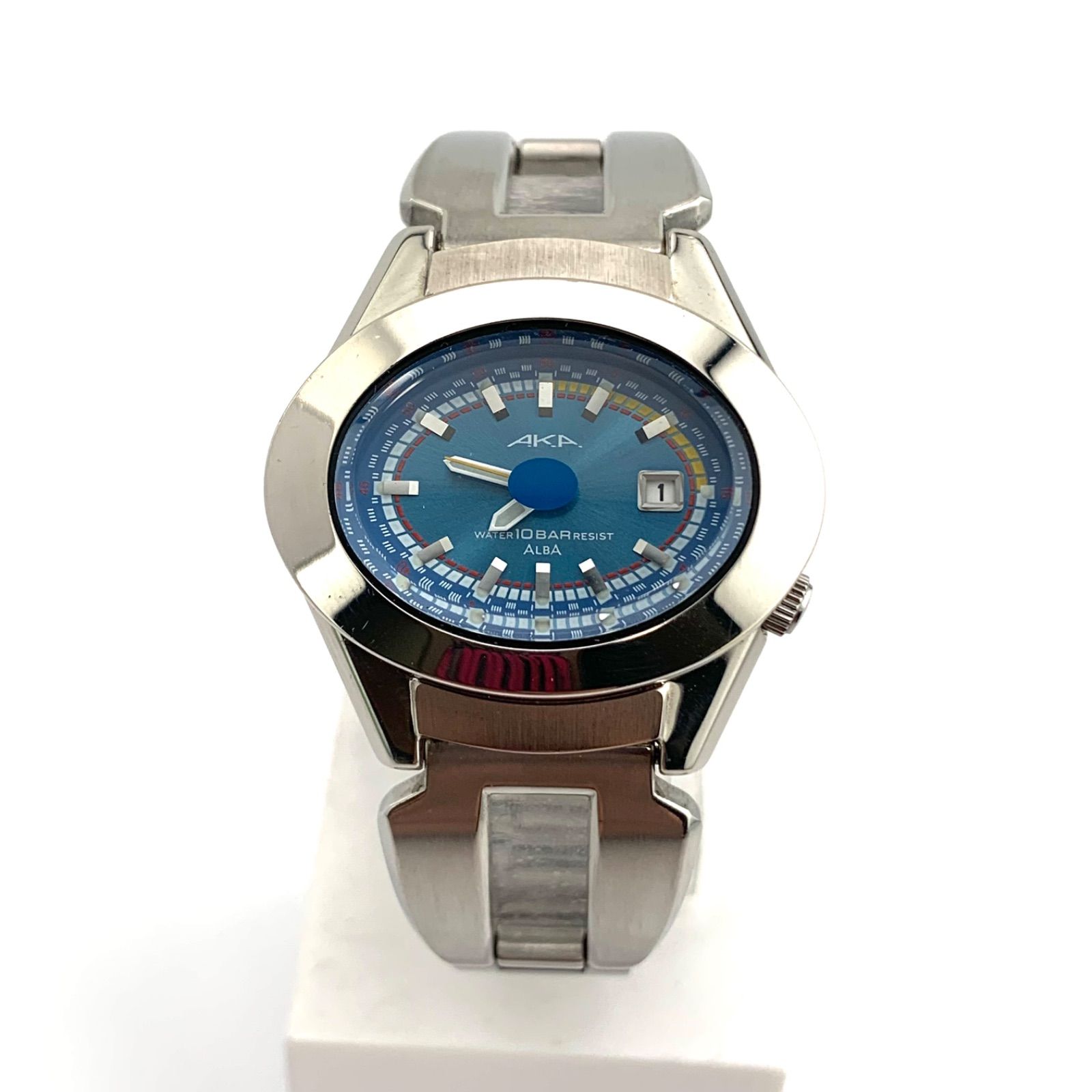 中古】ALBA AKA V782-5A40 腕時計10気圧防水 ステンレス AKA V782-5A40 