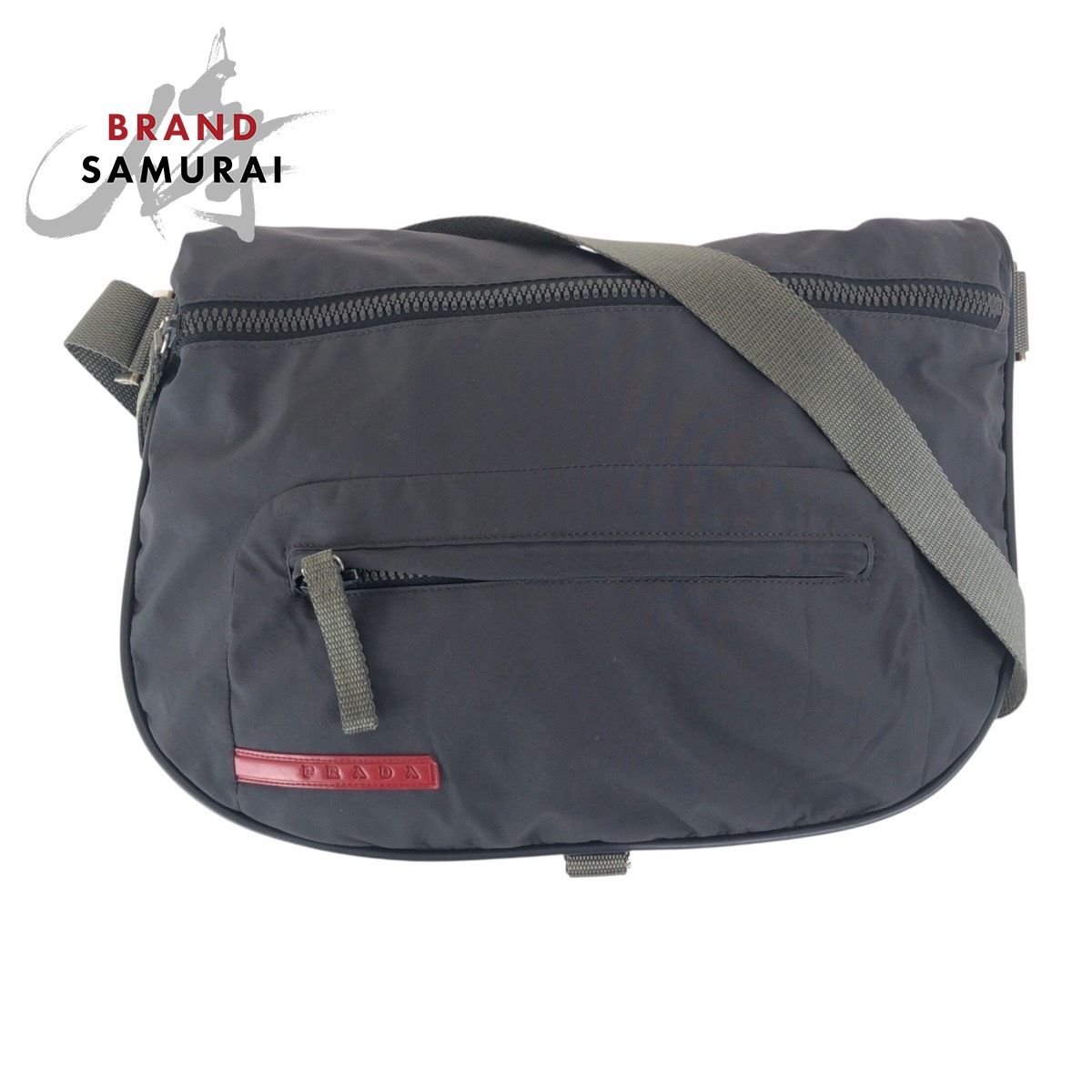 PRADA プラダ スポーツ ブラック 黒 グレー シルバー金具 ナイロン 