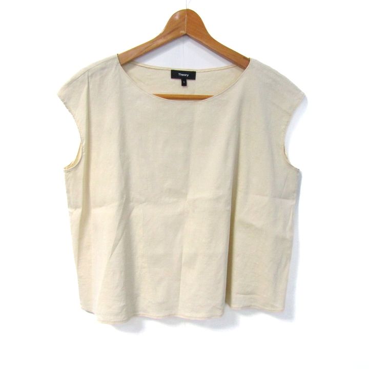 セオリー ブラウス シャツ トップス ノースリーブ リネン混 レディース