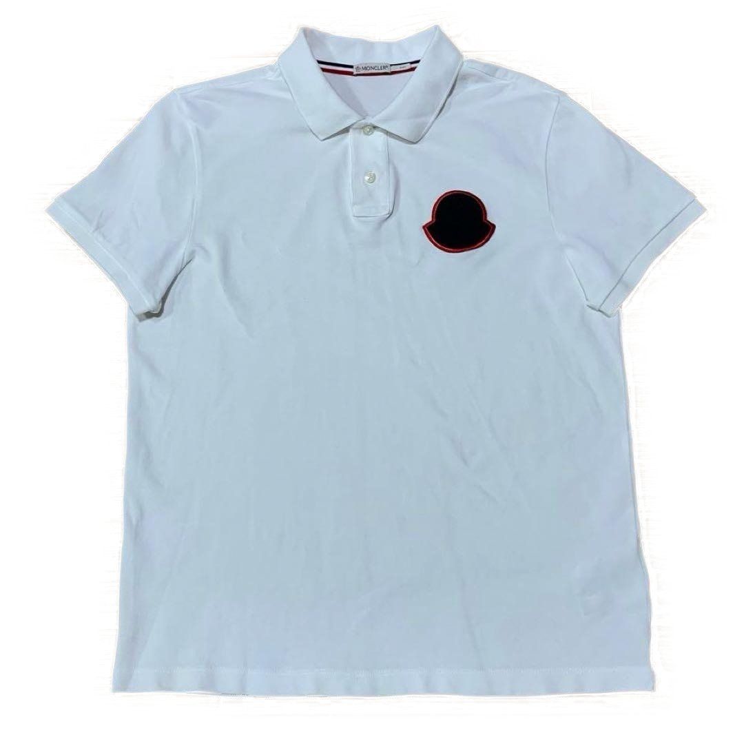 モンクレール デカワッペン M ホワイト 白 ポロシャツ 5S16 - メルカリ