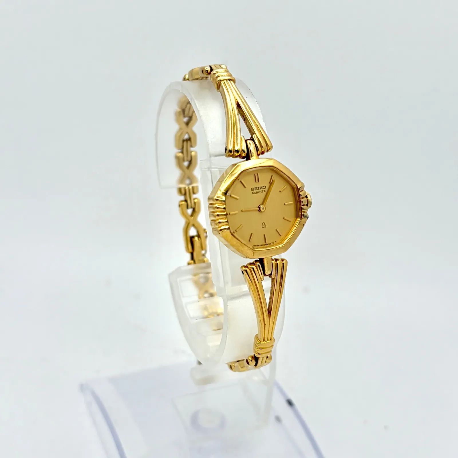 新品電池】SEIKO セイコー レディース 腕時計 ゴールド オクタゴン