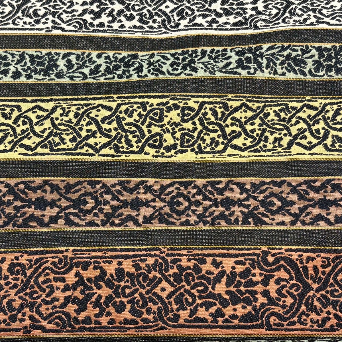 袋帯 名品 縞 幾何学模様 金糸 黒 全通 正絹 【中古】 - メルカリ