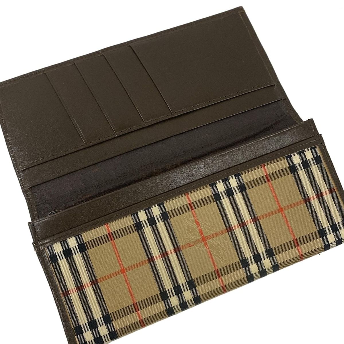 BURBERRY/Burberry(バーバリー) 長財布 - ライトブラウン×黒×マルチ 