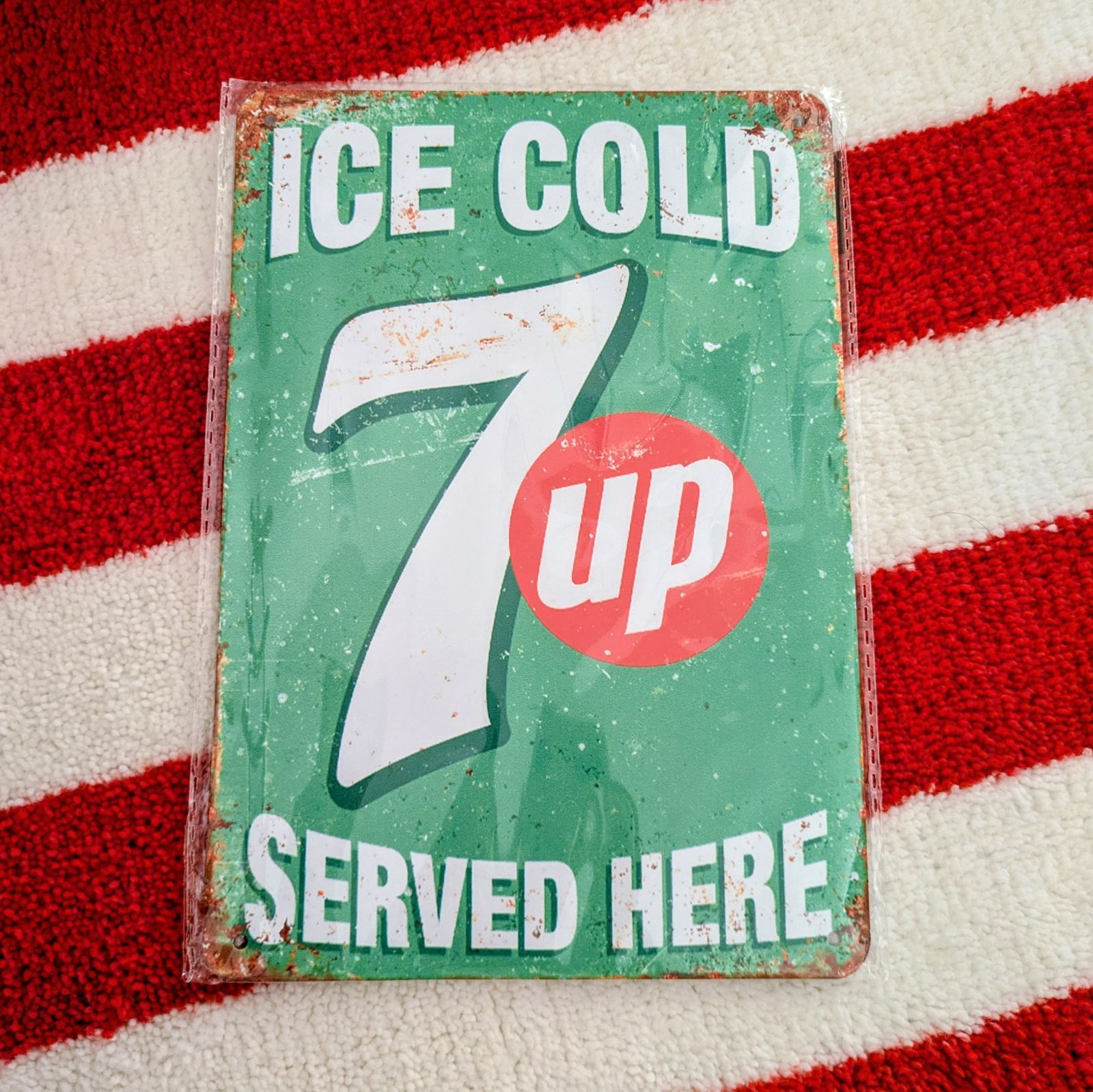 🧡SPECIAL PRICE🧡送料無料！小さいブリキ看板【 7up （ セブンアップ