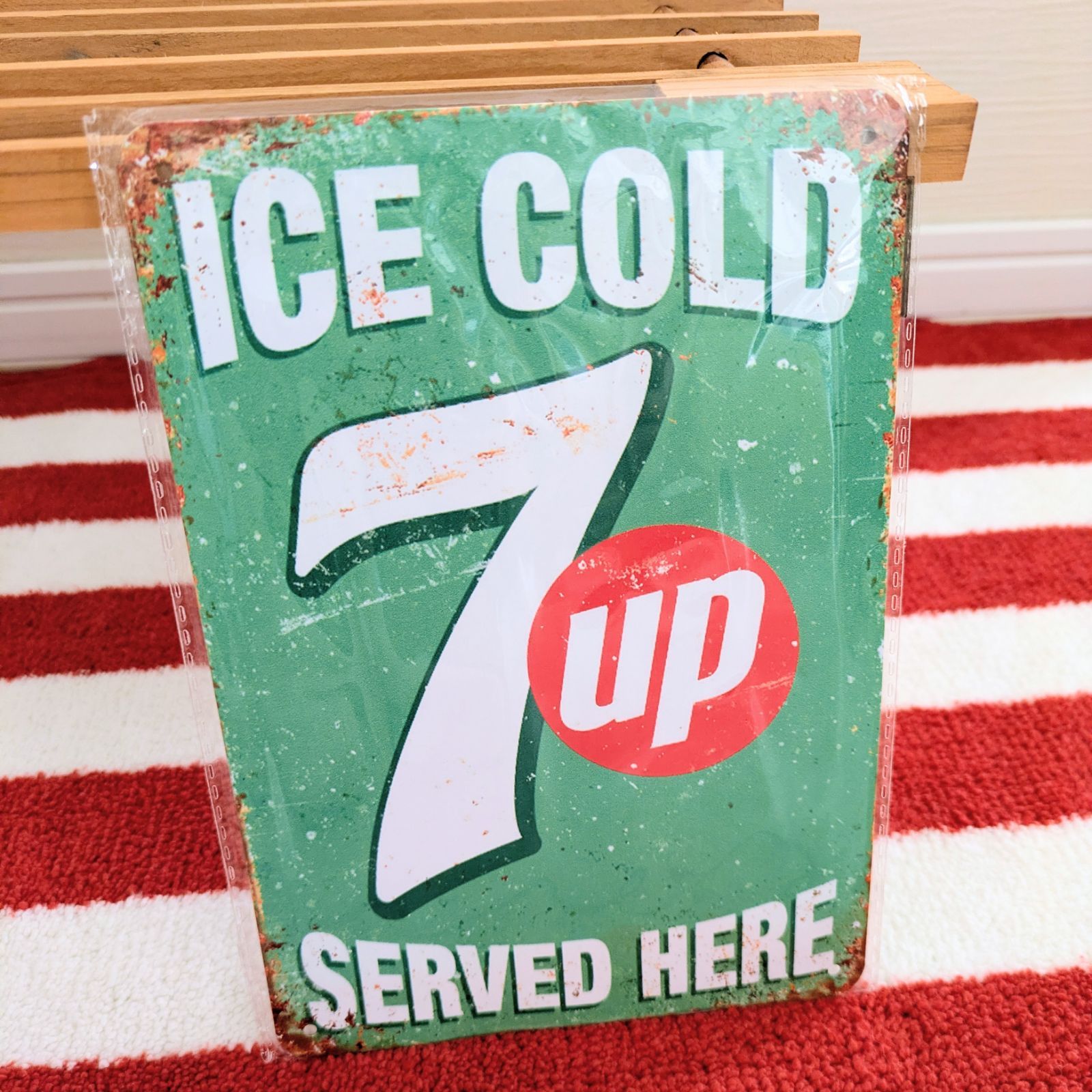 🧡SPECIAL PRICE🧡送料無料！小さいブリキ看板【 7up （ セブンアップ