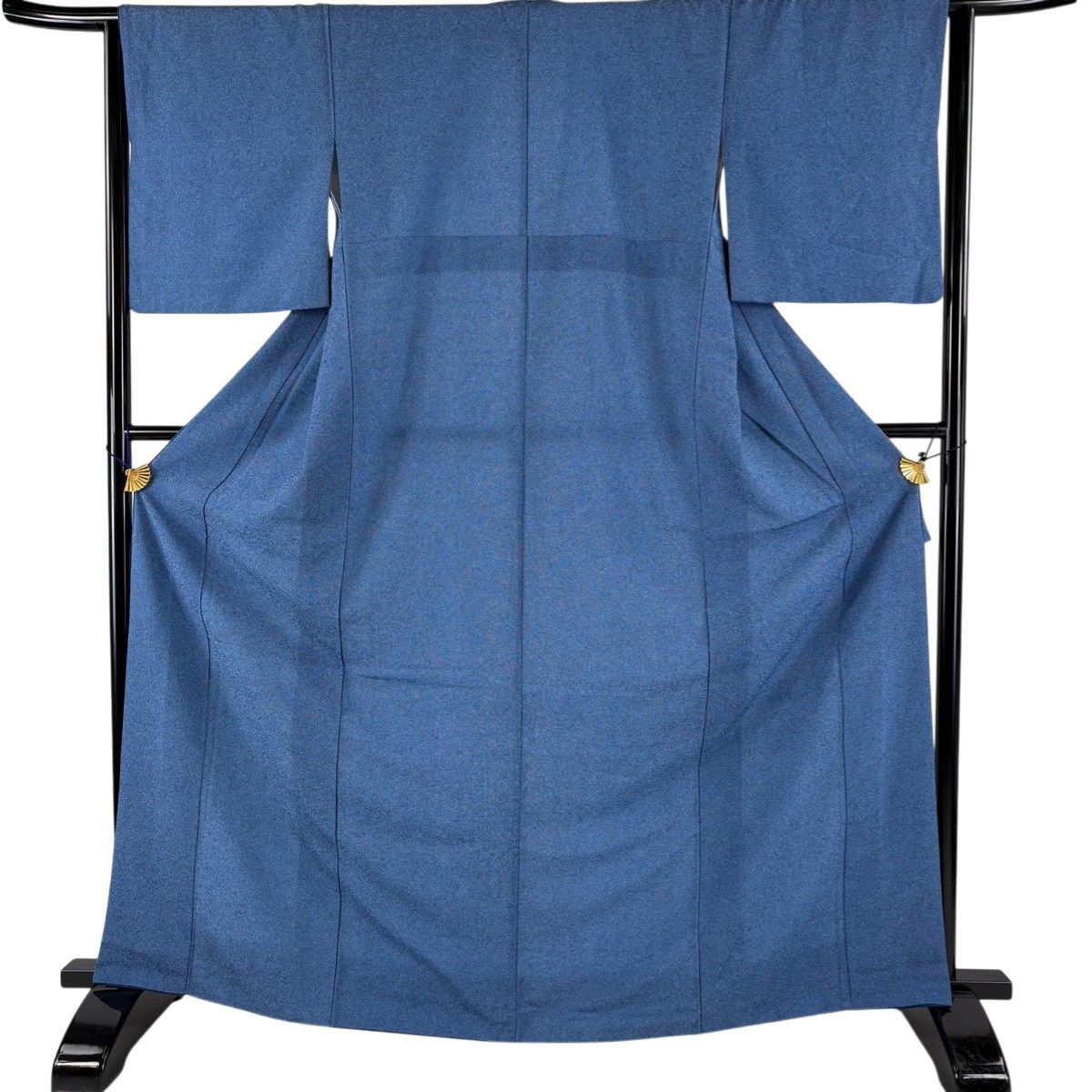 江戸小紋 身丈166cm 裄丈63.5cm S 袷 さんび 洗える着物 鮫 藍色 化繊