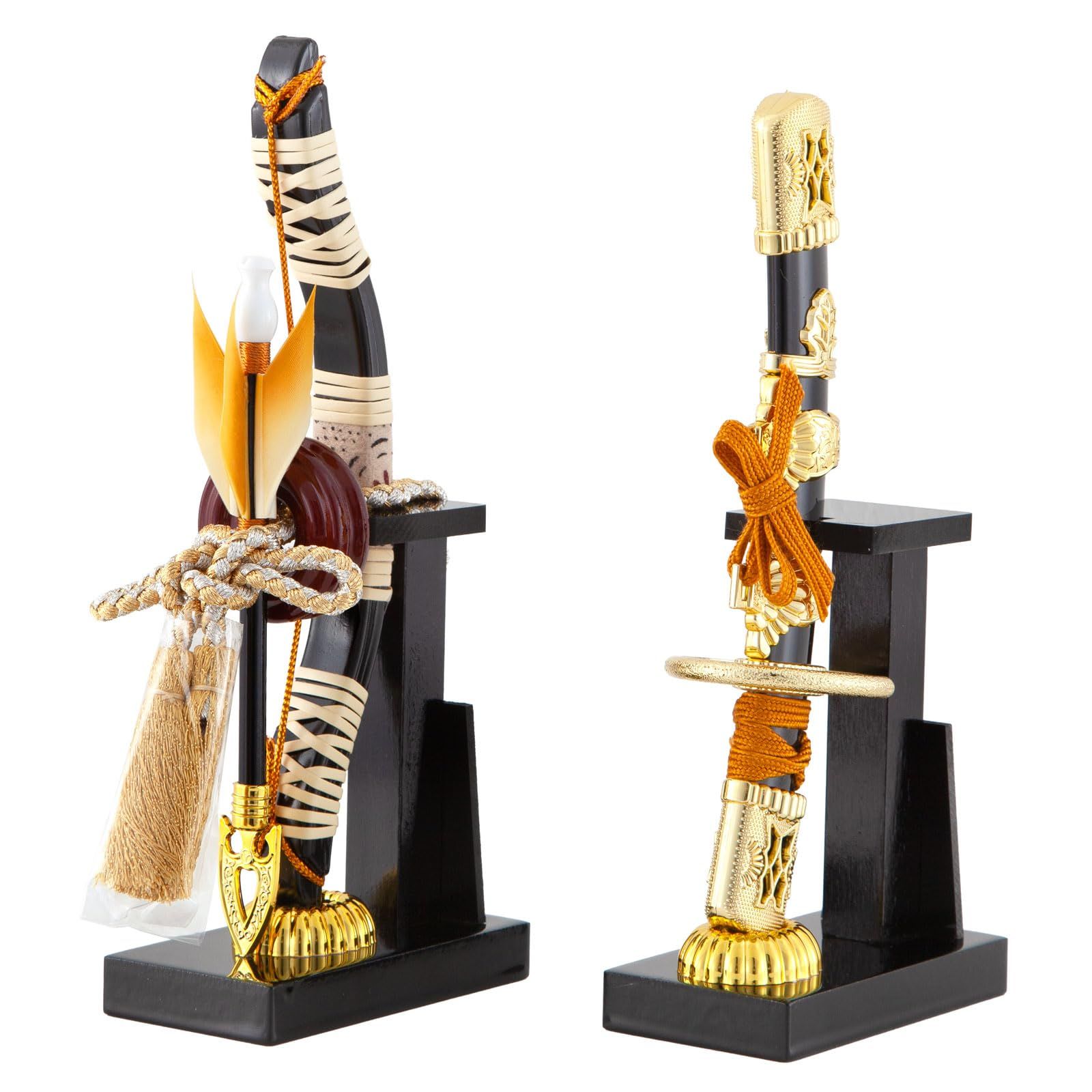 人形屋ホンポ 五月人形 弓太刀単品 金色 橙紐 6号 h035-ses-yumitatiCH