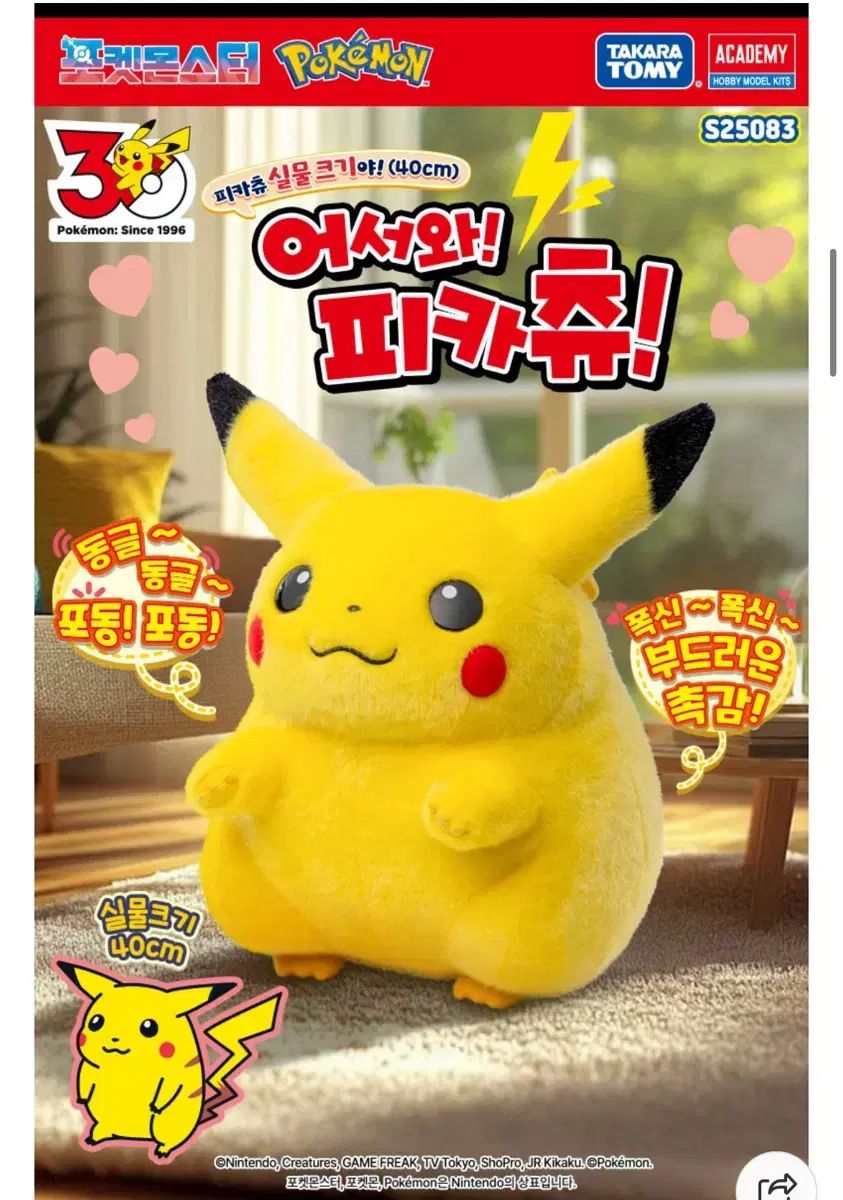 即時発送) ピカチュウ 30周年 ぬいぐるみ 韓国 正規品 - メルカリ