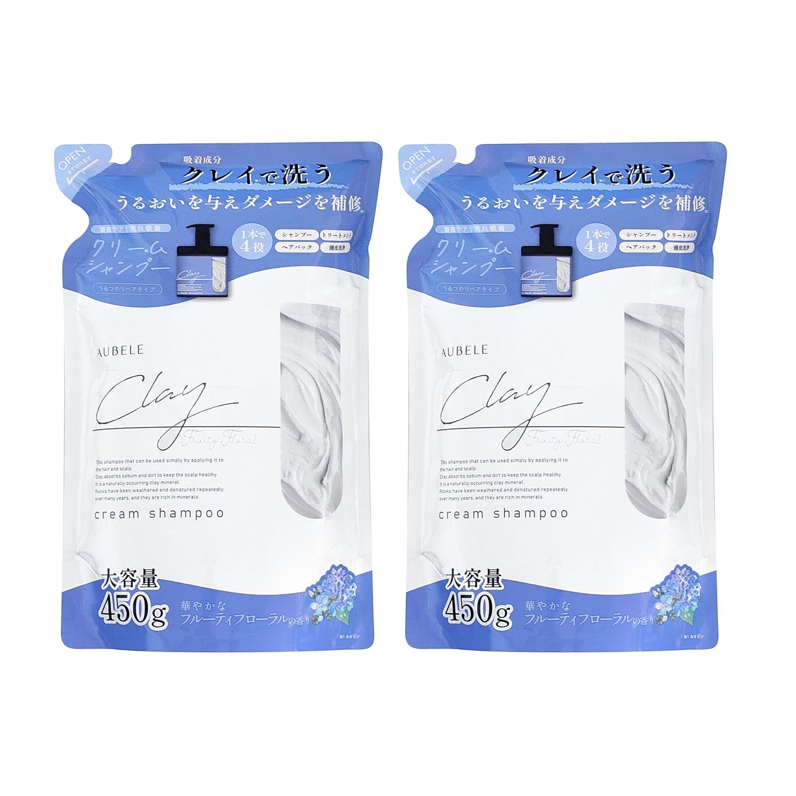まとめ買い】クレイクリーム シャンプー フルーティフローラルの香り