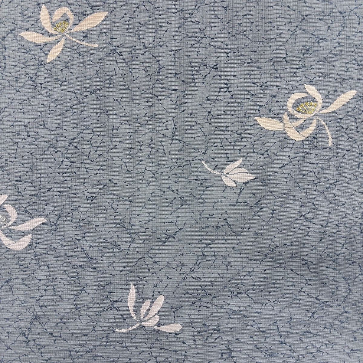 袋帯 秀品 華 金銀糸 青灰色 六通 正絹 【中古】 - メルカリ