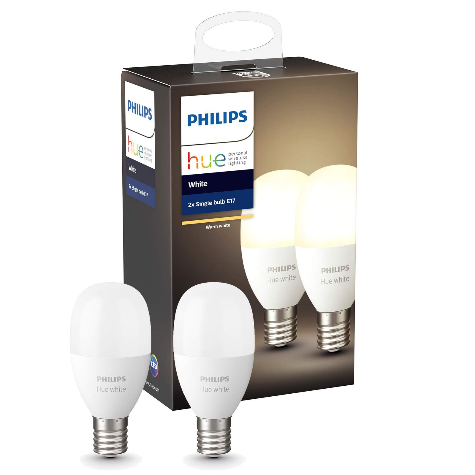 Philips Hue (ヒュー) ホワイトシングルランプE17(電球色)2個セット