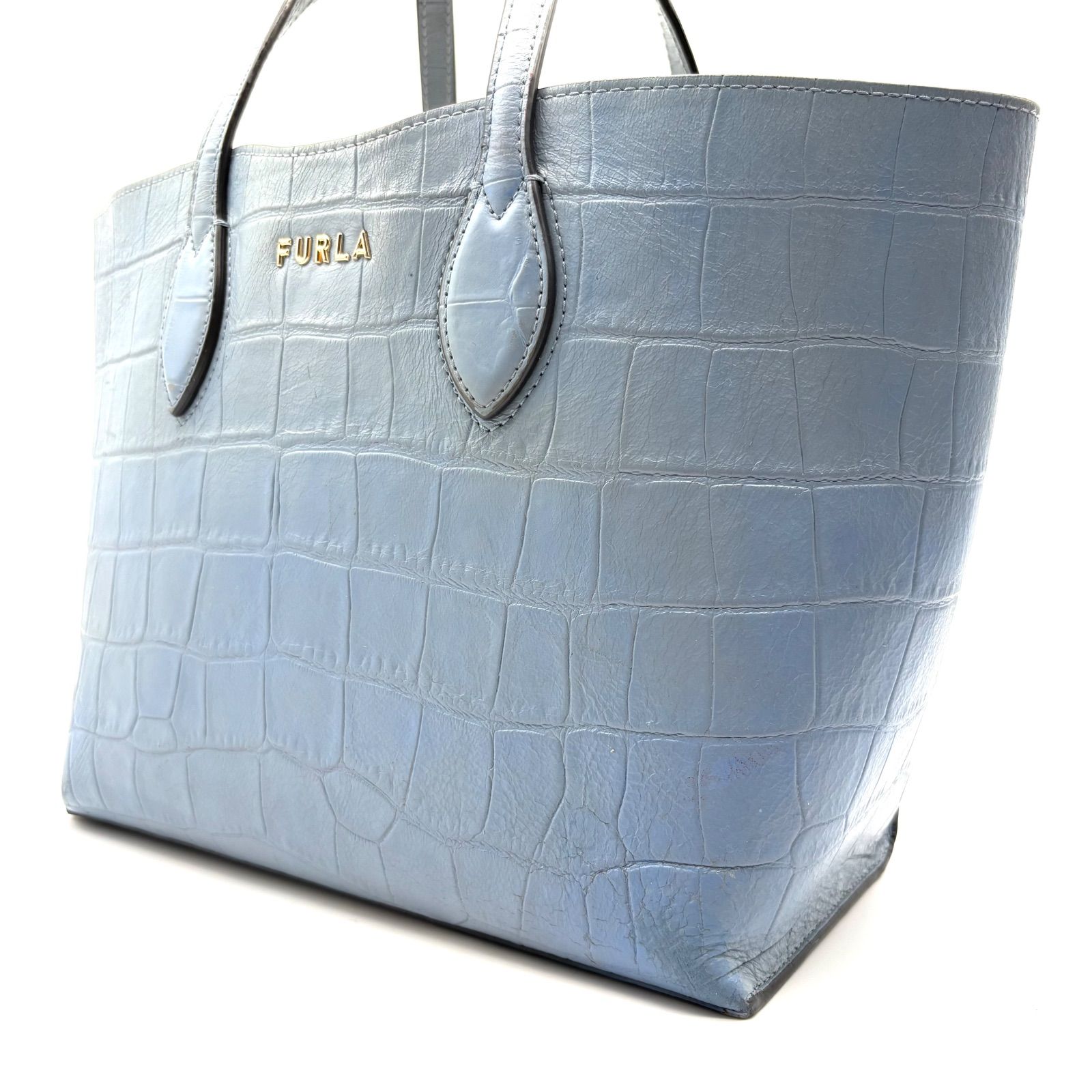 FURLA ERA TOTE S tote bag フルラ エラ トートエスバッグ クロコ型 