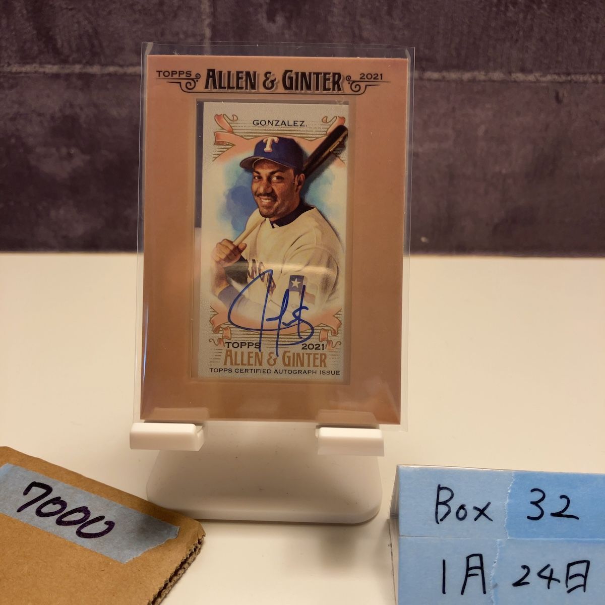 2021 Topps Allen & Ginter Juan Gonzalez 直筆サインカード Texas