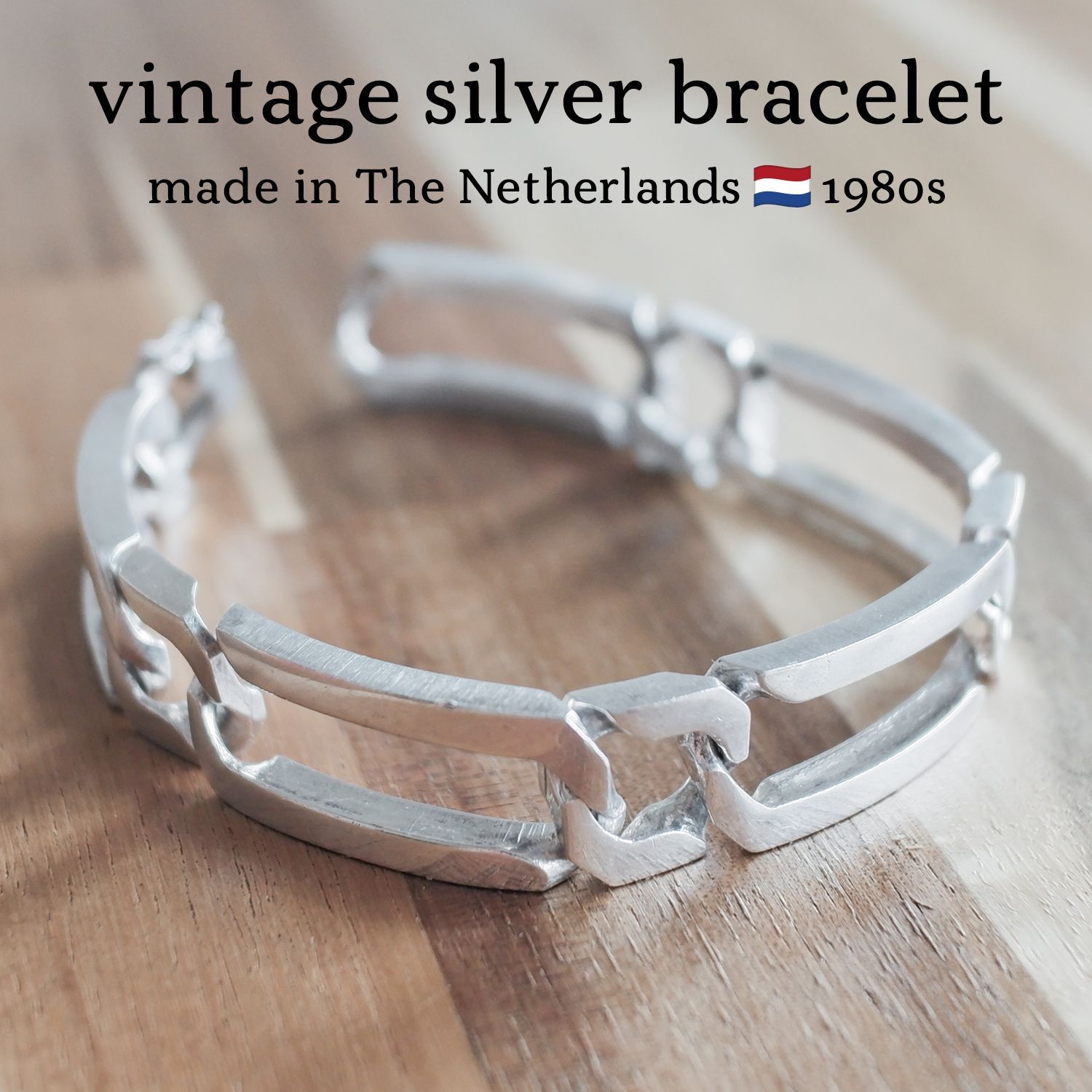 オランダ製 1980年代 ヴィンテージ】シルバー835 フラットリンク