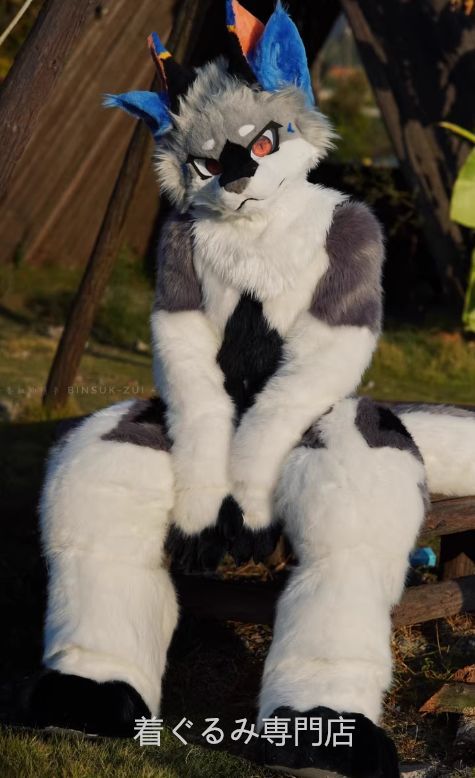 狼 犬 マスク 着ぐるみ ヘッド 全頭 ヘッド ケモノ ファースーツ