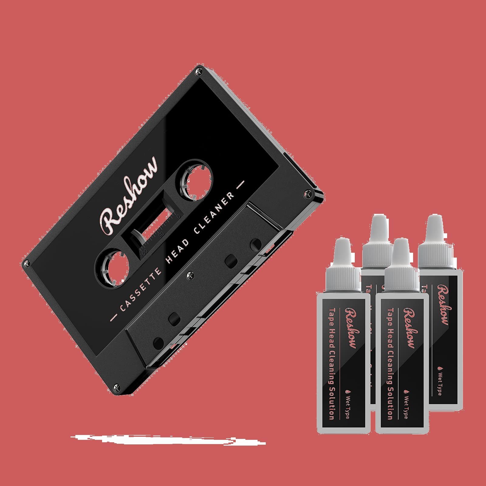 Reshow カセットテープ クリーナー2種の液体を含む湿式ケアセット