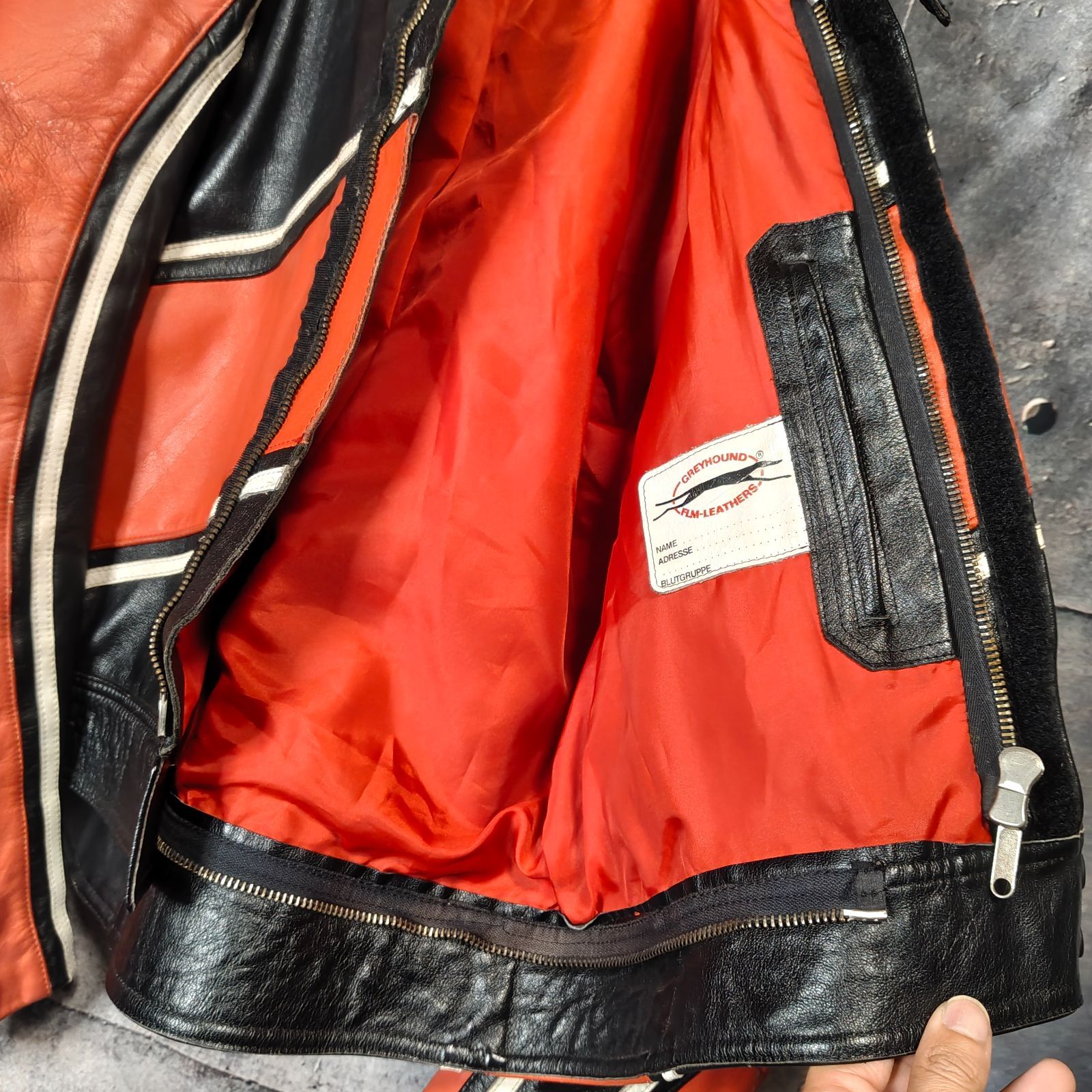 希少 80s XL 西ドイツ製 FLM レザー レーシング ジャケット W.GERMANY