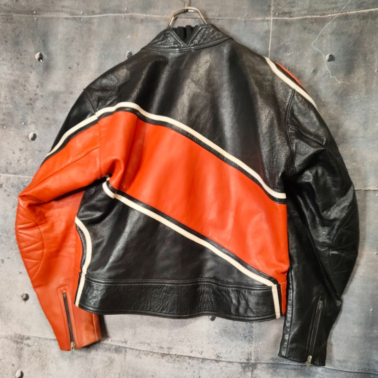 希少 80s XL 西ドイツ製 FLM レザー レーシング ジャケット W.GERMANY