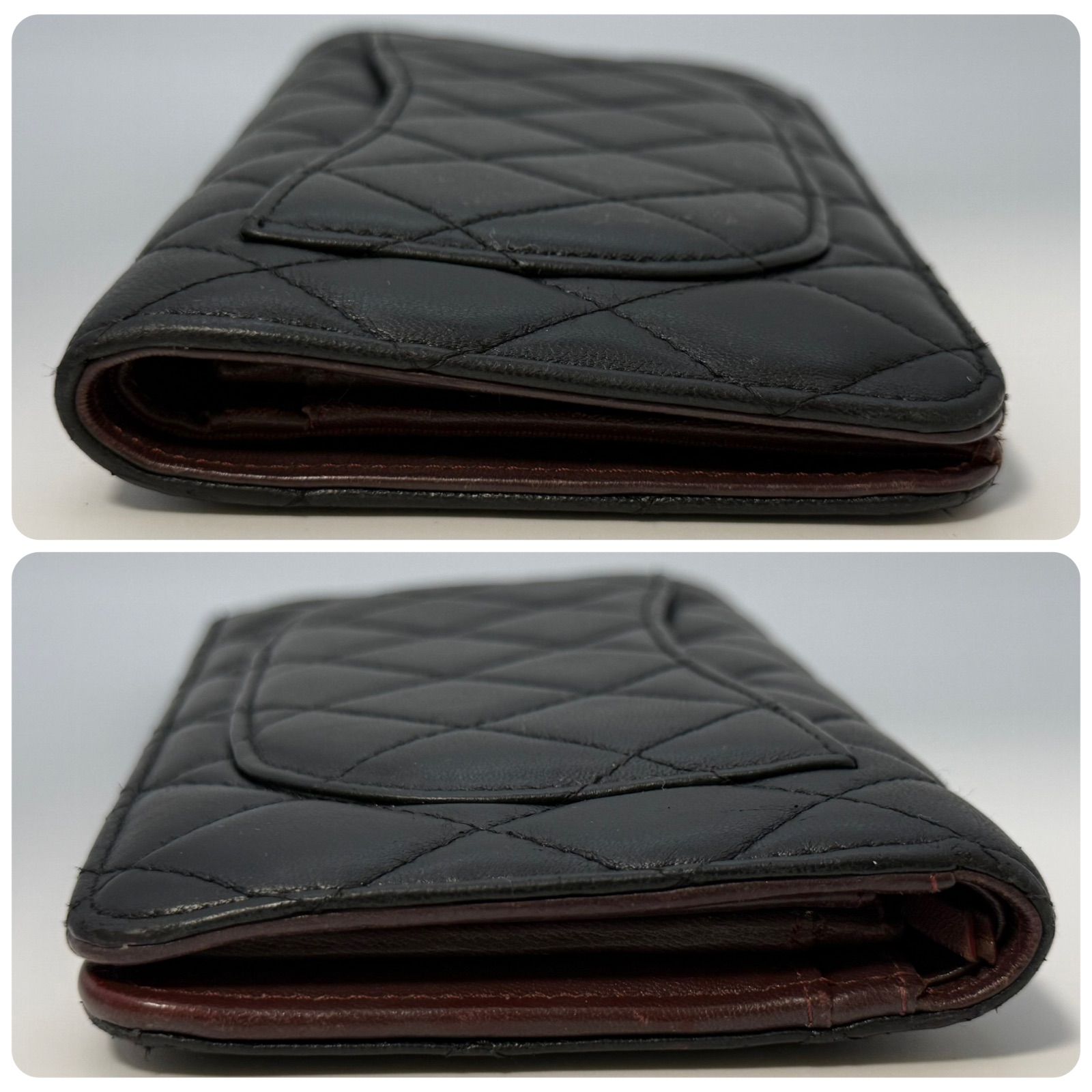 CHANEL シャネル マトラッセ クラシック ココマーク 二つ折り長財布