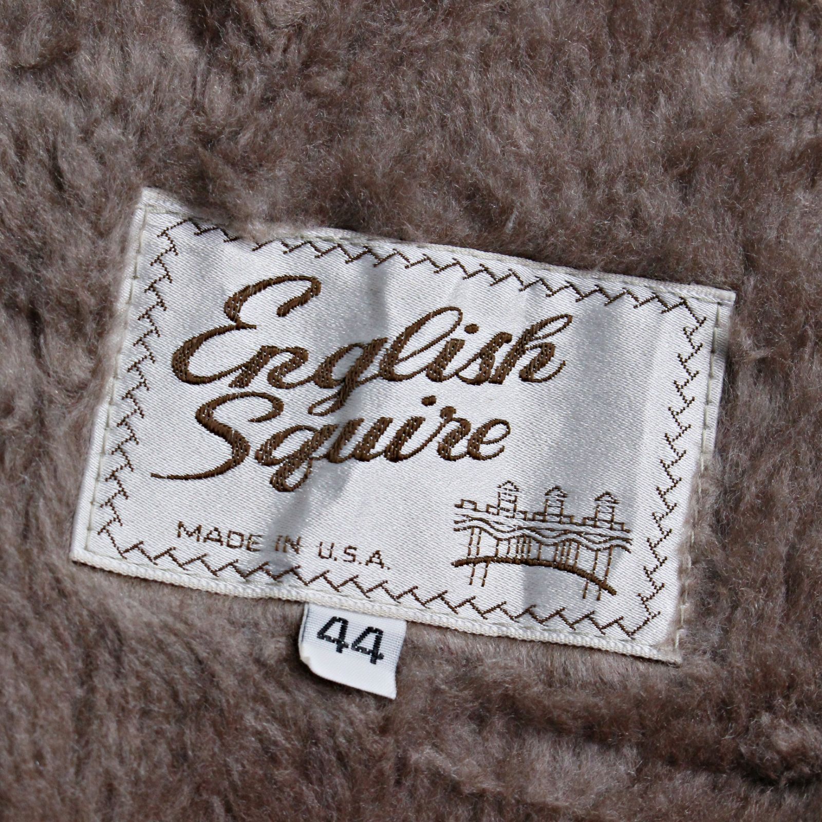 70s アメリカ製 ENGLISH SQUIRE size44 XLサイズ相当 ライナー付き